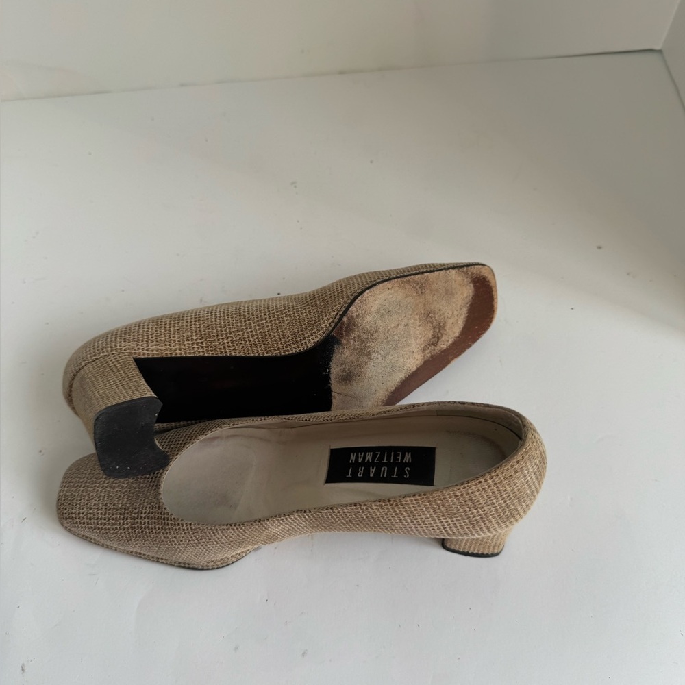 Stuart Weitzman Diamondback Snakeskin embossed leather Shoes/Pumps. Size 7.5 - Picture 12 of 15